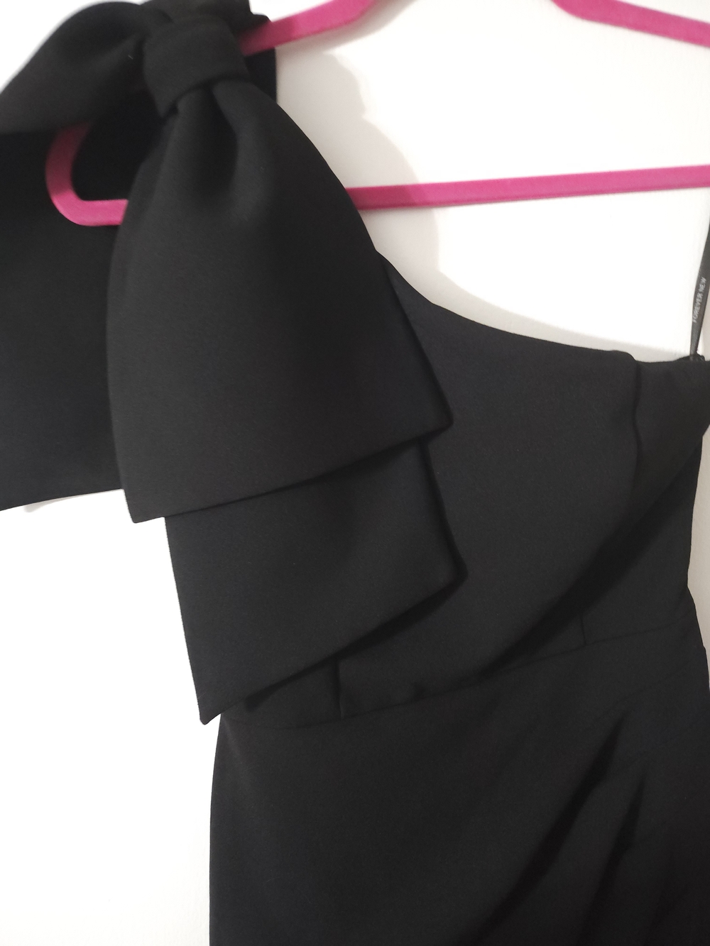 Forever New Black One-Shoulder Ruffle Dress
